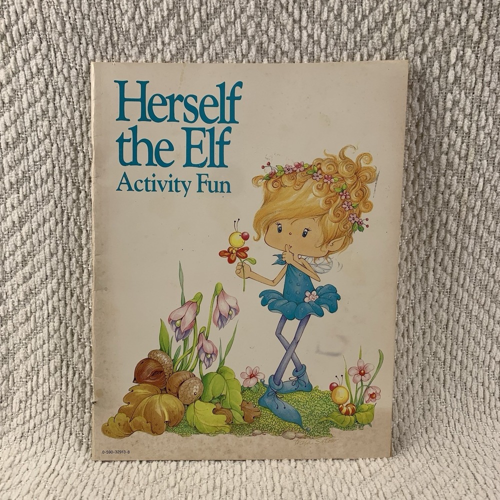 Herself the Elf Coloring & Activity Books Scholastic 1983 Whimsical Fairy Pixie